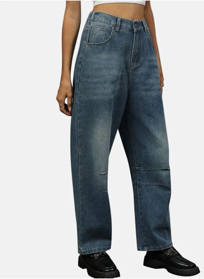 YUNIQEE Blue Relaxed Fit Jeans