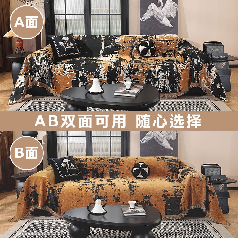 Sofa Cover Cloth Double-Sided Chenille Sofa Towel Four Seasons Universal A Whole Full Cover Sofa Cushion Cover - Image 1
