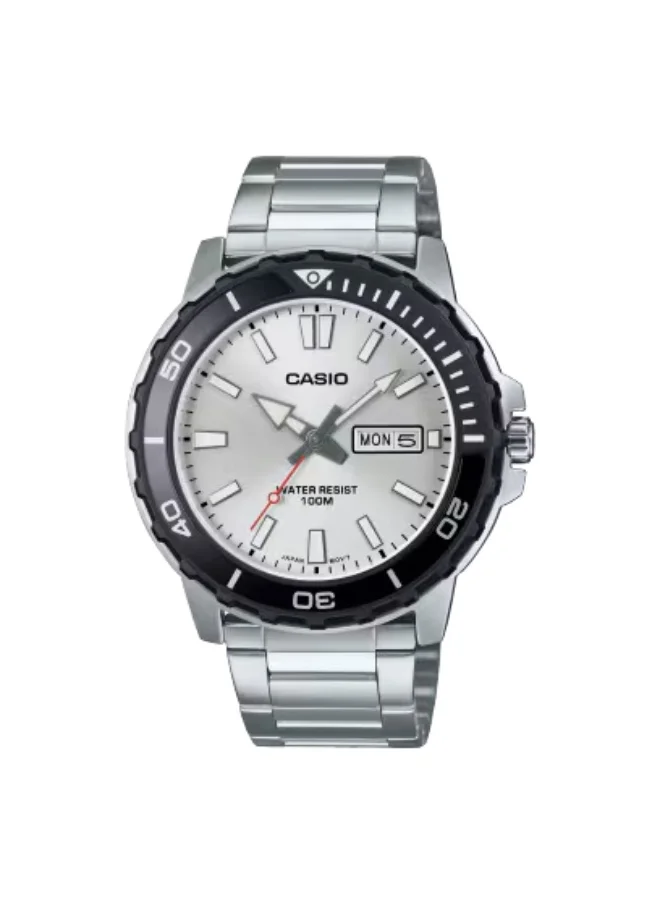 كاسيو Men's Stainless Steel Analog Watch MTD-125D-7AVDF - 45.6 mm