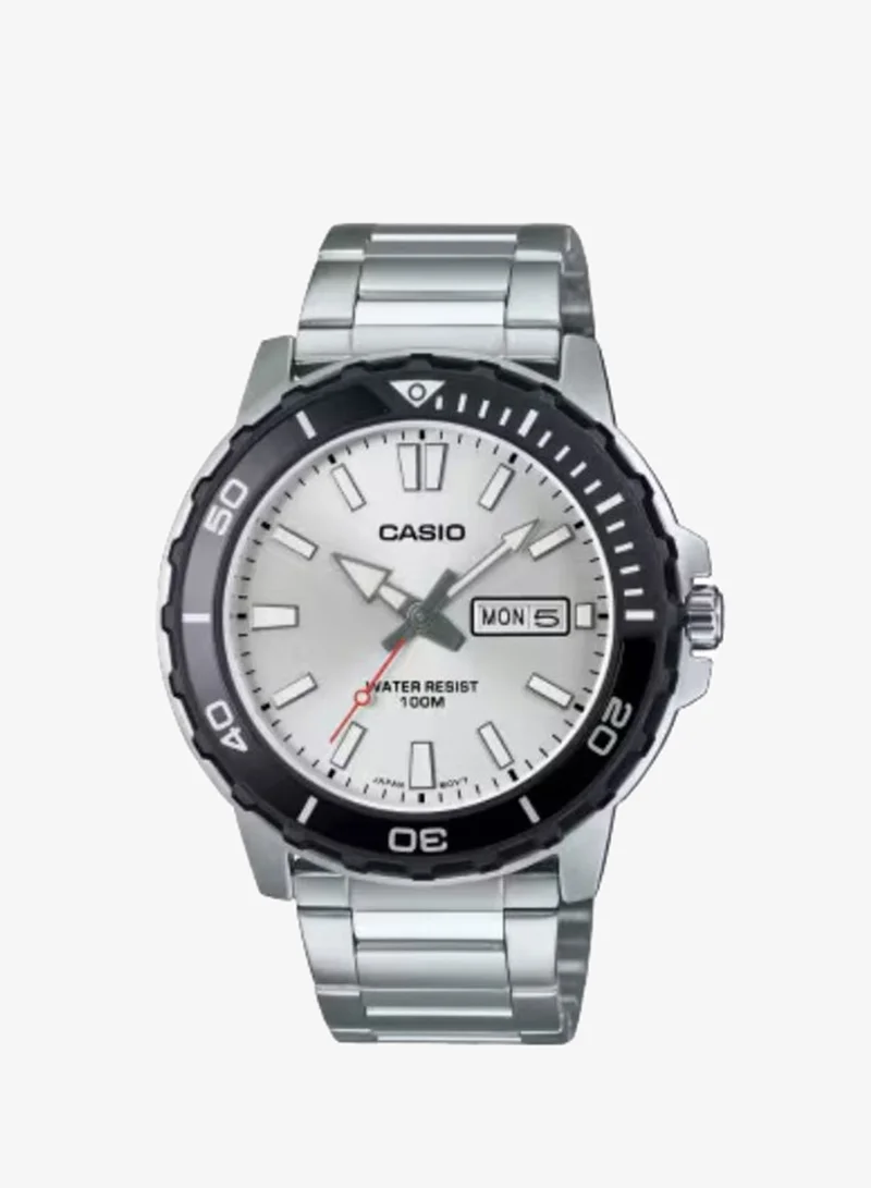 CASIO Men's Stainless Steel Analog Watch MTD-125D-7AVDF - 45.6 mm