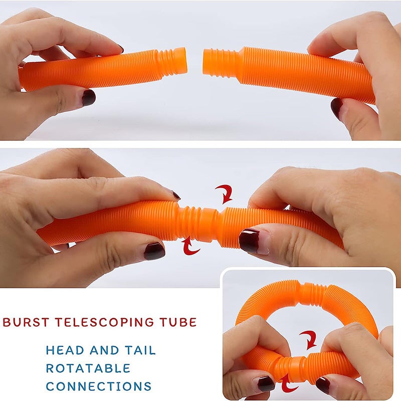 Pop Tube Colorful Stretch Plastic Pipe Stress Relief Toy - Image 2