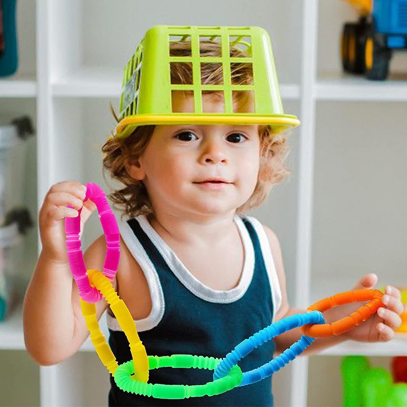 Pop Tube Colorful Stretch Plastic Pipe Stress Relief Toy - Image 3