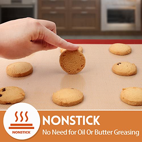 STATINT WINDOW FILMS STATINT Non-Stick Silicone Baking Mat, Premium Food Safe - Pack of 2, for Cookie Oven Reusable Mat, 16.5" x 11.6" - Image 5