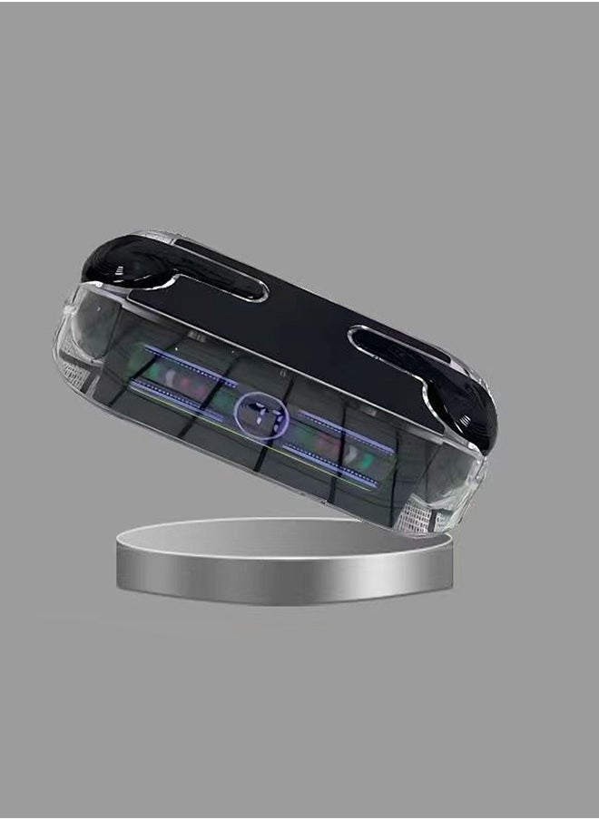 CATANES - [For Samsung Galaxy S24 Ultra] M12 MAX Wireless Bluetooth Headset Transparent Digital Display Color Screen Touching Type Long Battery Life Headset Game Mode Bluetooth Headset Black - Image 1