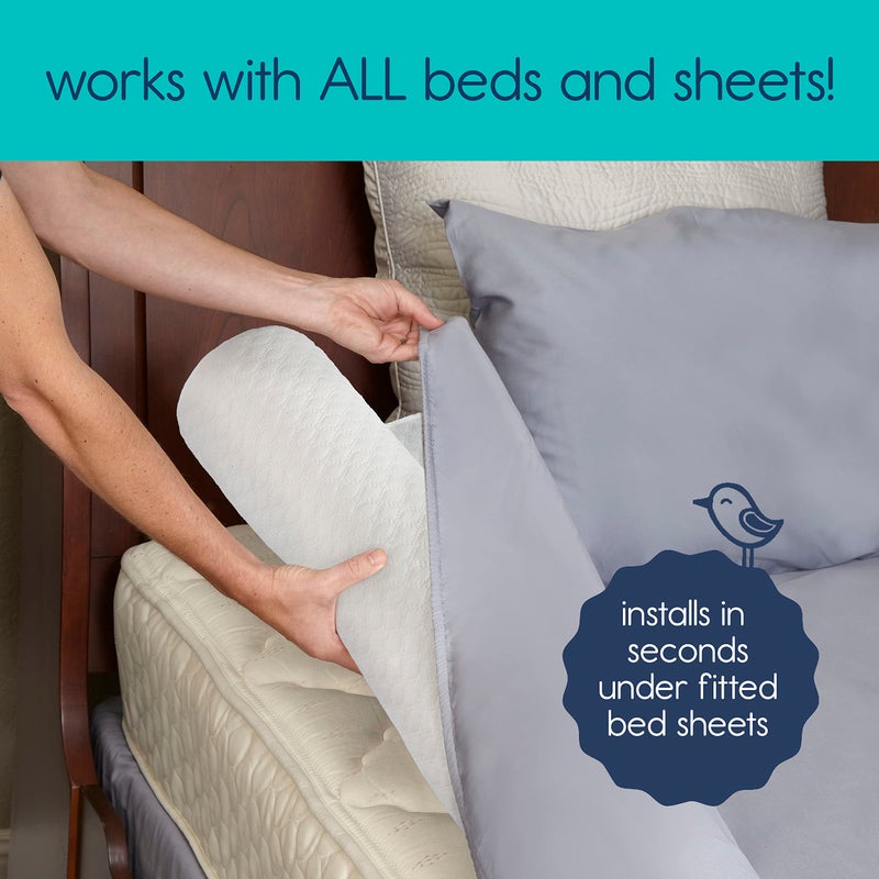 Hiccapop [2-Pack Inflatable Bed Rail for Toddlers | Portable, Blow-up Bed Bumper for King, Queen, Full, with Non-Slip Machine-Washable Cover | Travel Bed Rail for Hotel, Grandma's, Vacation - Image 3