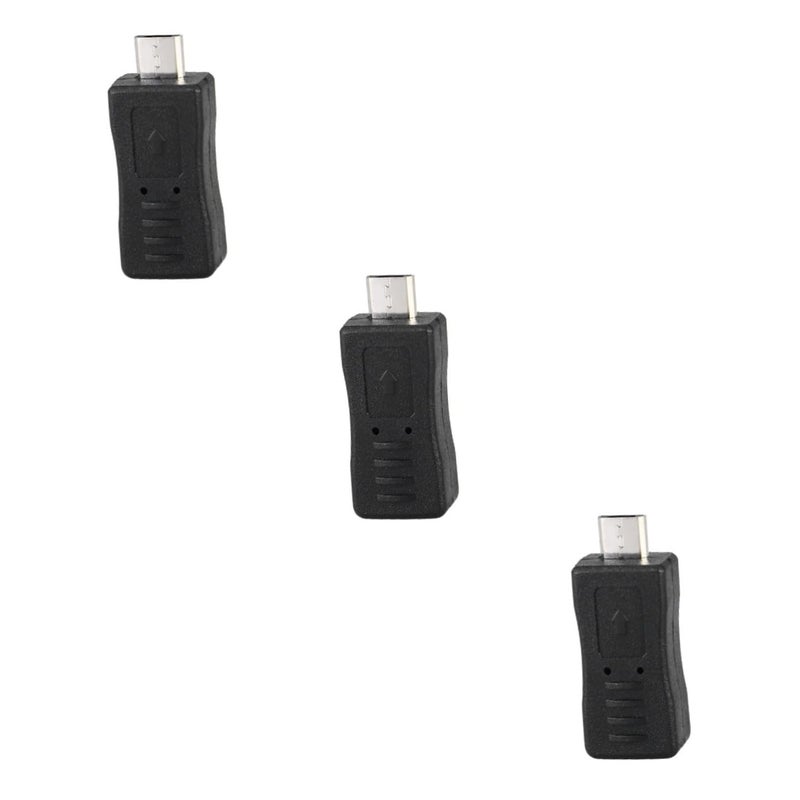 3 Pack Male to Female Adapter Cable High Stable Transmission Data Transfer Black - Image 2