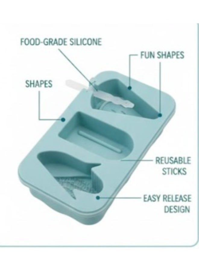 قوالب مصاصات سيليكون مع غطاء - قالب لصنع الآيس كريم/المصاصات - Image 3