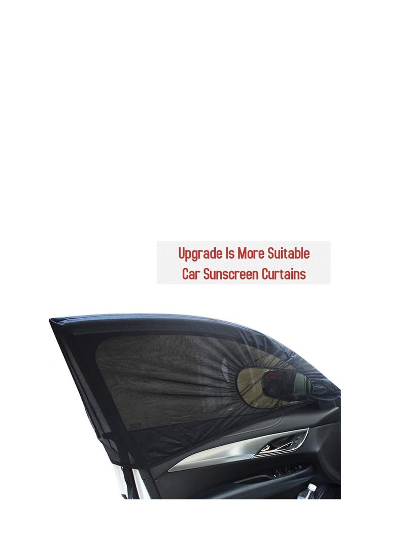 Generic - Car Window Shade, Front Side Window Sun Shade Cover Block Sun Rays, Full Windows Universal Car Shade, Mesh Mosquito Net Car Curtains, Sun Glare, UV Rays and Privacy Protection 2 Pack - Image 1