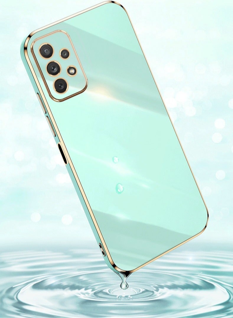 Mobile Phone Case for Samsung A23 Electroplated Protective Case Gold-Green