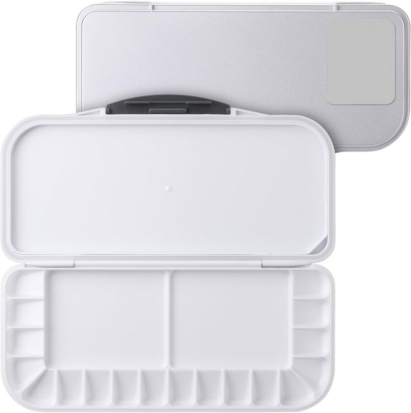 Worison Linograph Airtight 20 Well Watercolor Folding Palette with 2 Mixing Areas and a Removable Clear Tray - Image 1