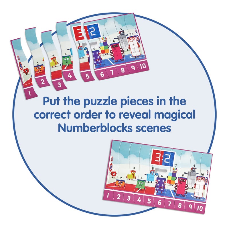 hand2mind Numberblocks Sequencing Puzzle Set, ï»¿Sequence Cards, Matching Game, Math Toys, Toddler Educational Toys, Preschool Learning Activities, Kids Birthday Gifts, Easter Basket Stuffers for Kids - Image 2
