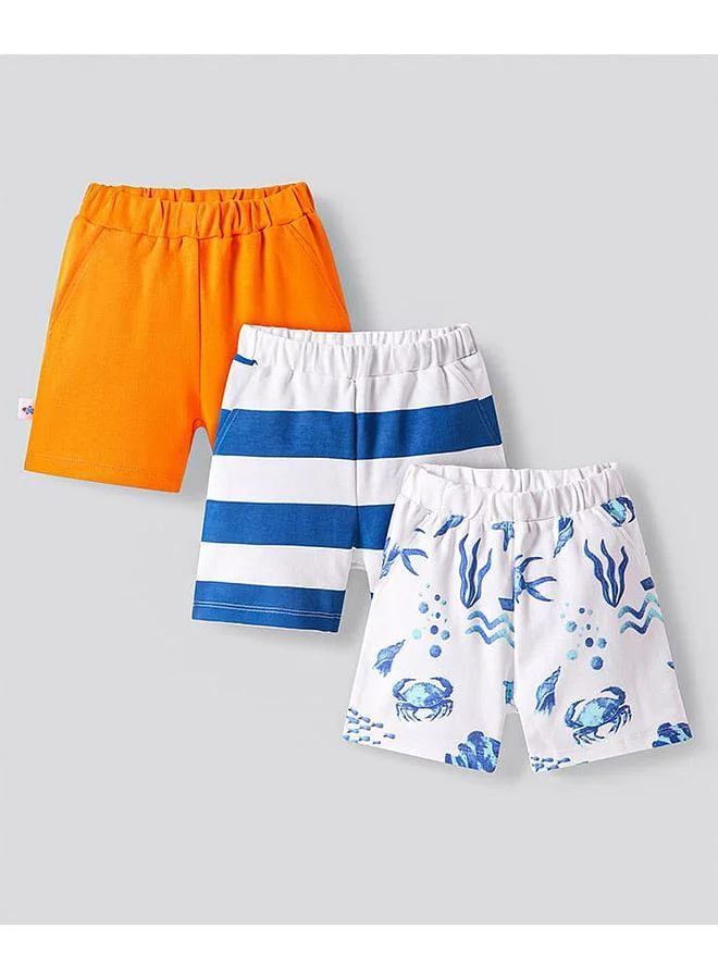 Bonfino Bonfino Cotton Printed Shorts Pack Of 3 - Multicolor