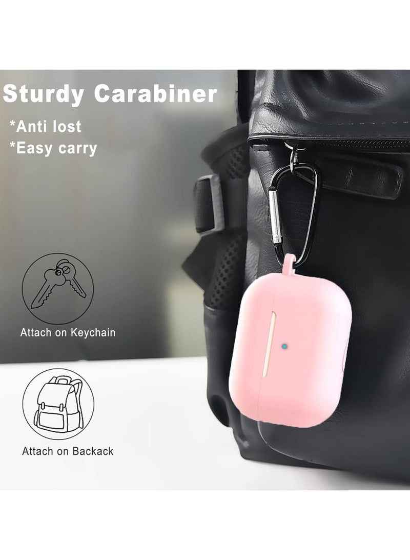 ACLIX AirPods Pro Generation Case Cover, Protective Silicone Skin Accessories with Keychain for Apple AirPods Pro Generation 2, Front LED Visible, pink - Image 5
