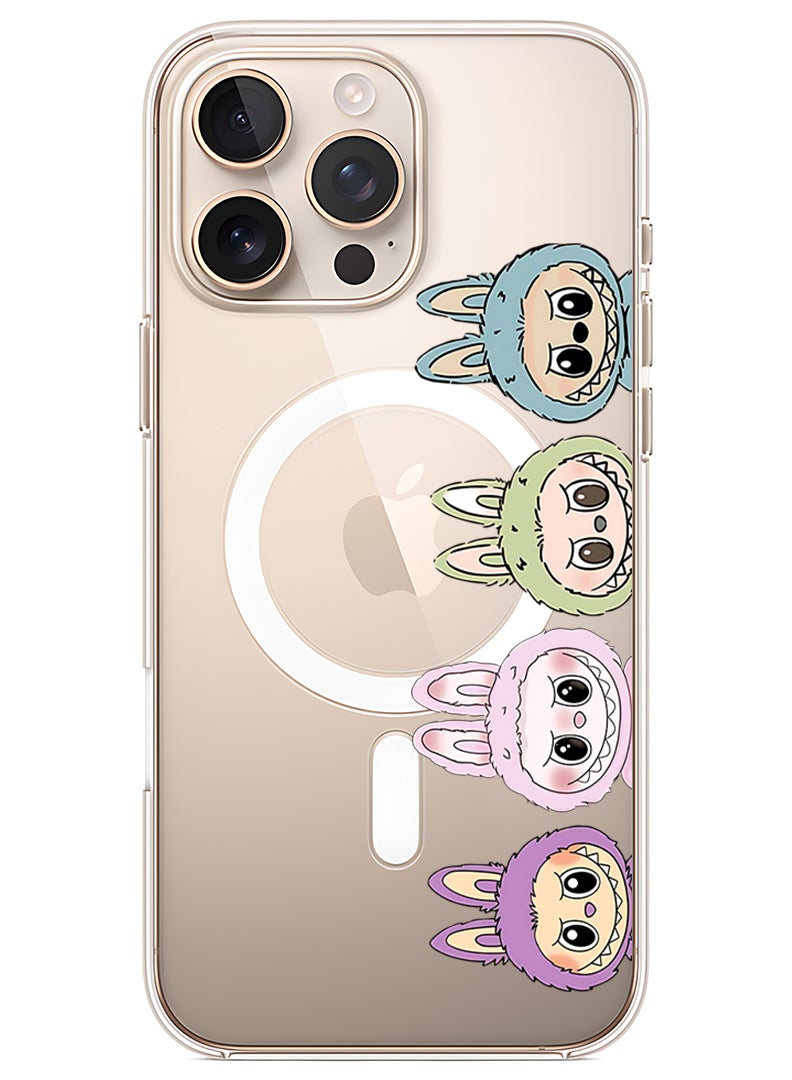 Theodor Magnetic Case for Apple iPhone 16 Pro Compatible with MagSafe Wireless Charging, Shockproof Phone Bumper Cover Labubu (5) - Image 1