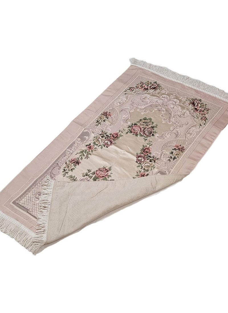 Museum Museum Prayer Mat With Gift Box.Floral Design prayer Rug - SANA (PINK)  - Image 2