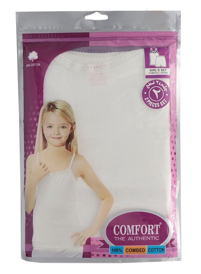 COMFORT THE AUTHENTIC طقم ملابس داخلية للبنات مكون من كامي ونصف بنطلون  - Image 1