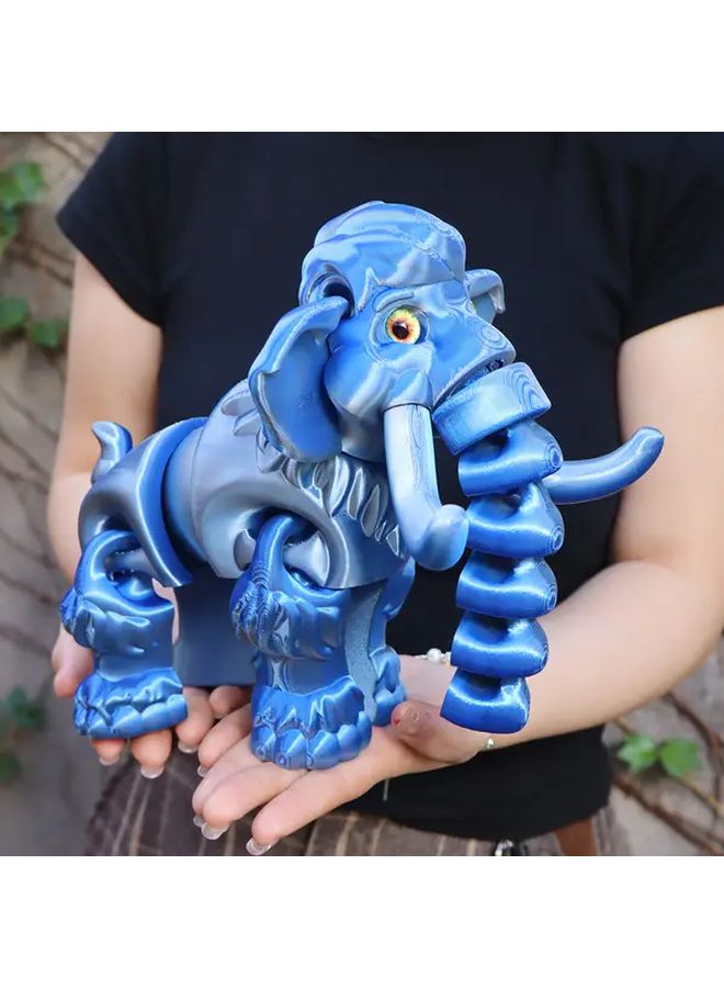 Green Crystal Elephant Figurine 14 3cm Realistic Animal Statue Movable Joints Home Decor - Image 4