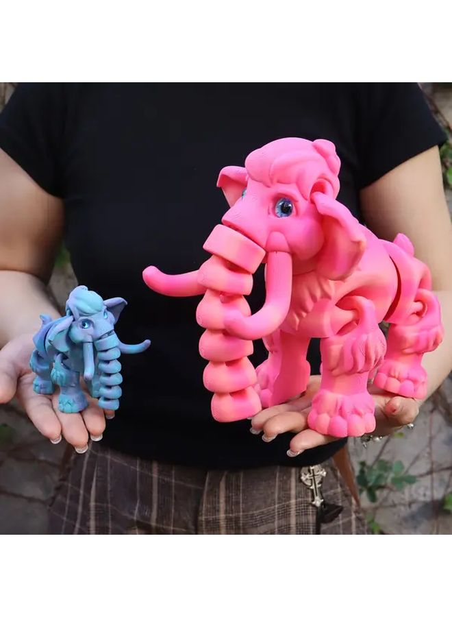 Green Crystal Elephant Figurine 14 3cm Realistic Animal Statue Movable Joints Home Decor - Image 2