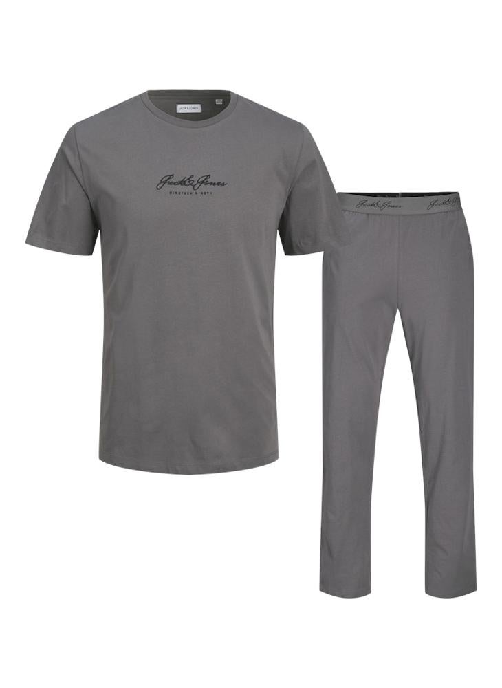 JACK & JONES Casual Regular Fit Crew Neck T-shirt and Pant Set - Image 1