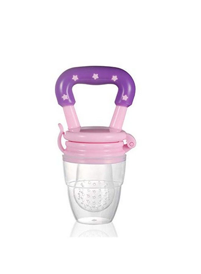 Tinny Tots Silicone Baby Food;Fruit Feeder;Baby Rattle Teether;Baby Soother Teether Toy With Transparent Protective Case Combo For Toddlers;Infants(Yellowpink) - Image 4