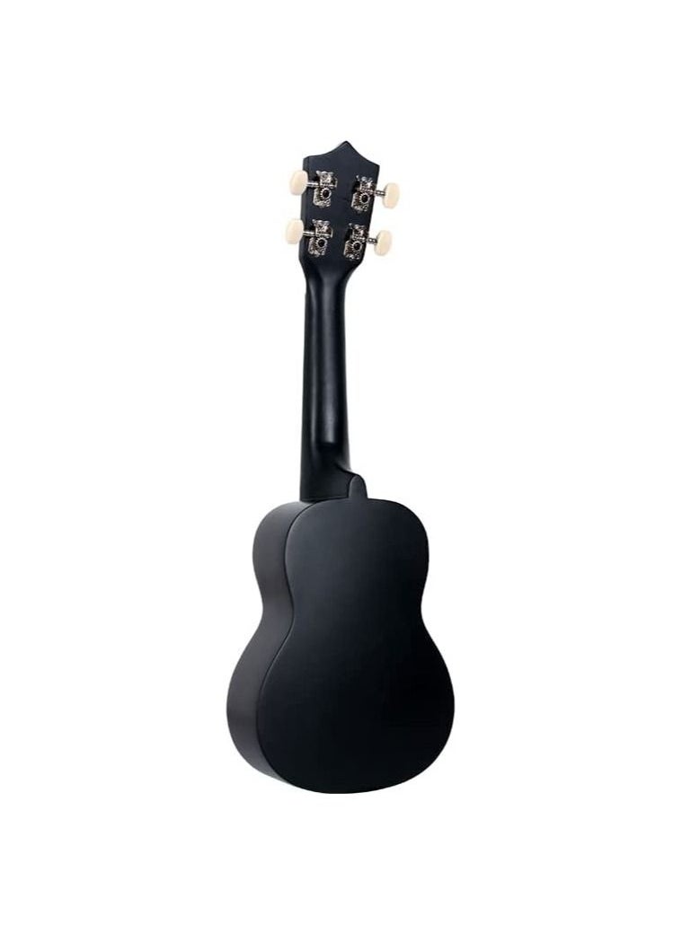 Megarya Ukulele Beginner Mahogany Wood 21Inches Concert Ukulele Hawaii Kids Guitar black color  - Image 2