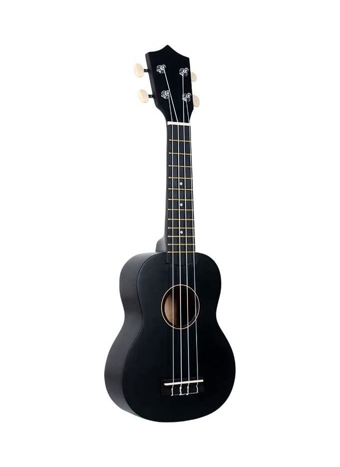 Megarya Ukulele Beginner Mahogany Wood 21Inches Concert Ukulele Hawaii Kids Guitar black color  - Image 1
