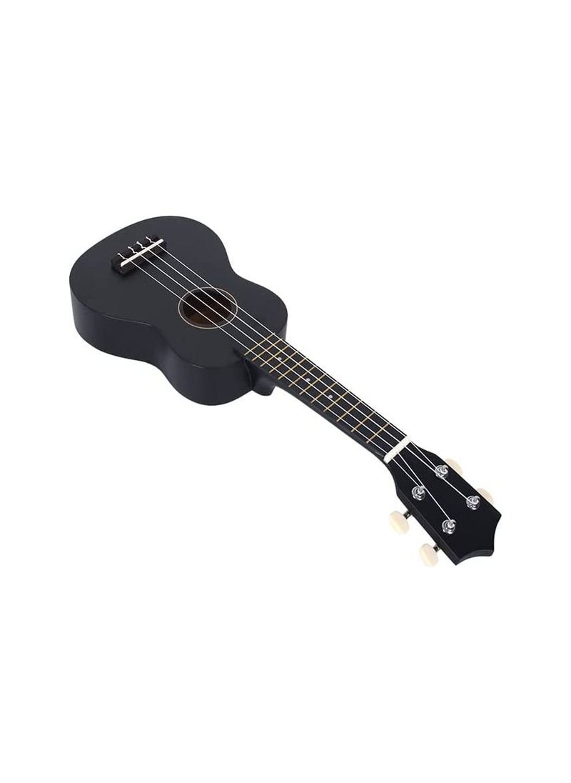 Megarya Ukulele Beginner Mahogany Wood 21Inches Concert Ukulele Hawaii Kids Guitar black color  - Image 3