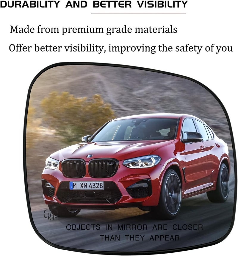 SKARUMMER Passenger Side Heated Mirror Glass Replacement for Chrysler, Dodge, RAM, and Volkswagen - Image 3