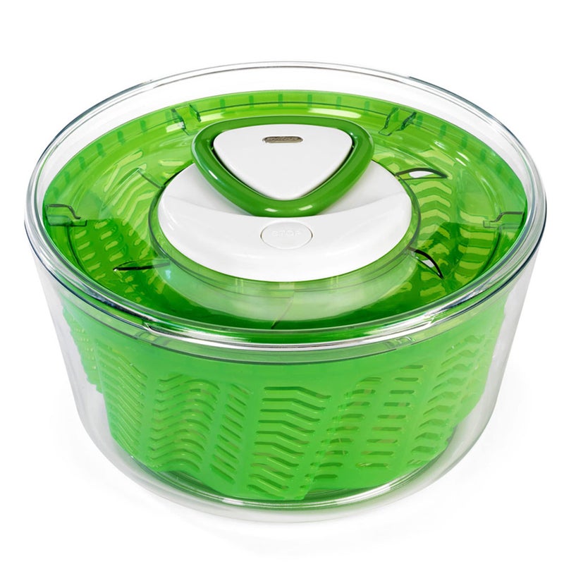 zyliss Zyliss Easy Spin 2 AquaVent Large Salad Spinner - Salad Spinner with Pull Cord - Salad Bowl for 4 to 6 Servings - Manual Vegetable and Fruit Dryer - Vegetable Spinner with Brake - Green, Large  - Image 1