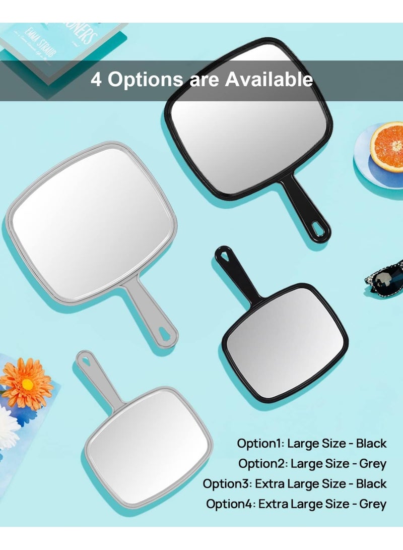 Extra Large Hand Mirror, Salon Barber Hairdressing Handheld Mirror with Handle (Square Black 23cm x 31cm) - Image 5