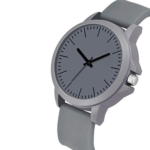 Cloudwood Analogue Rubber Strap Men's & Boy's Watch (Grey Color Dial Grey Colored Strap) - Image 3