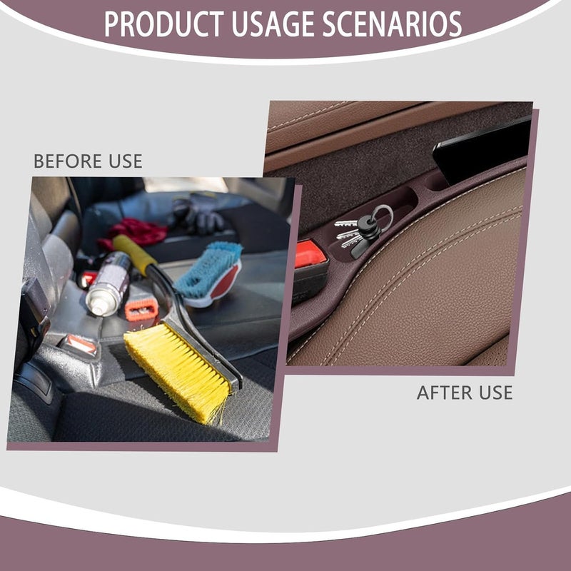 louuuou 6 PCS Car Seat Gap Filler Organizer with Hooks - Universal Fit for Most Vehicles - Image 5