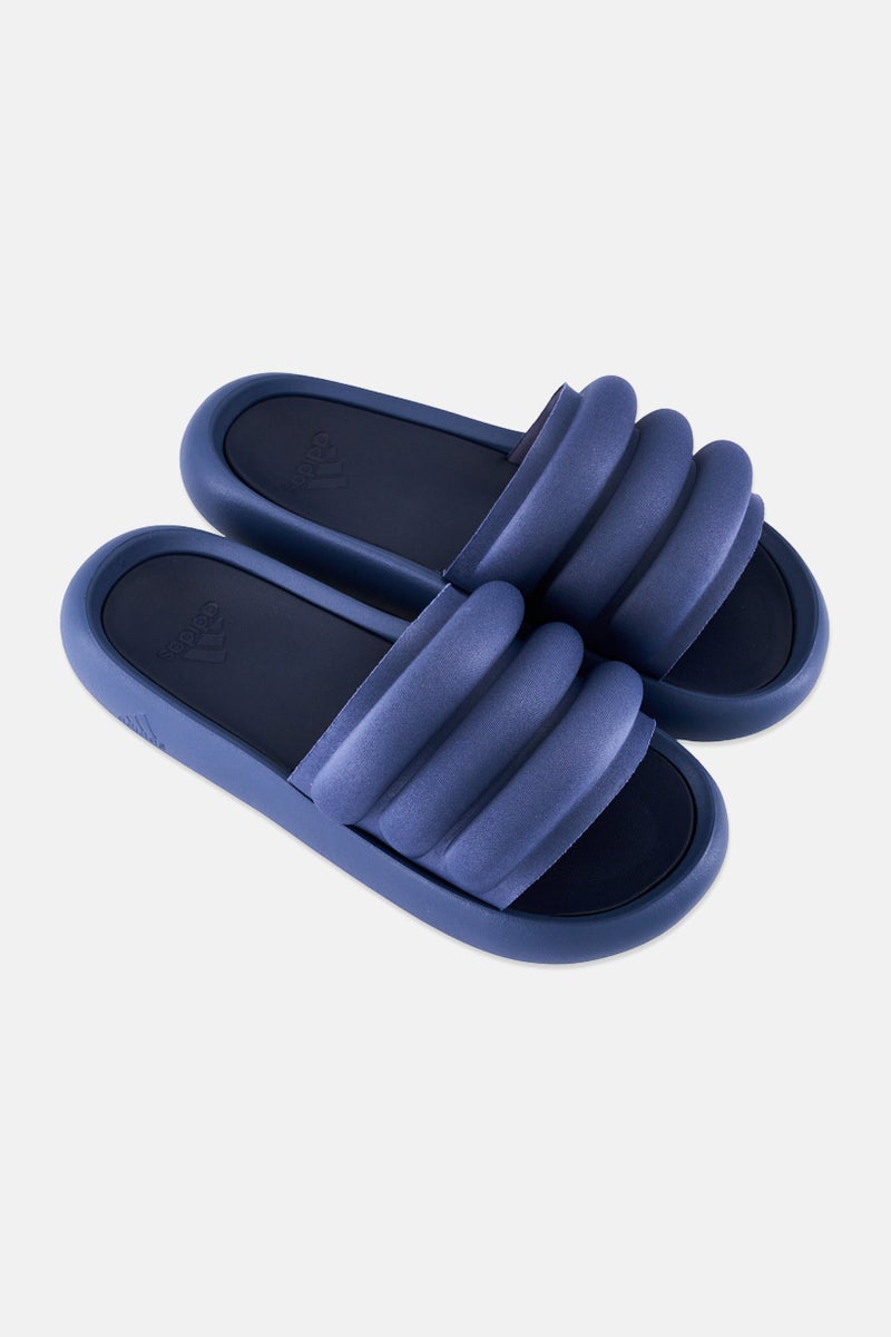 Adidas Kids Boy Adilette Zplaash Slip On Outdoor Slides, Navy - Image 2