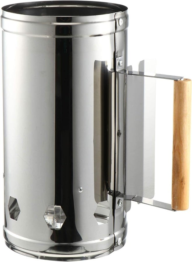 AKDC Lighter Chimney Stainless Steel Charcoal Lighter Grill Chimney Lighter Charcoal Lighter Charcoal Lighter Burning Starter Burning Column With Safety Handle For Outdoor Camping Cooking Bbq - Image 2