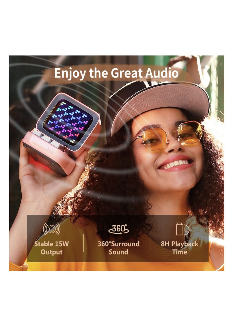 Divoom Bluetooth Portable Speaker Alarm Clock Cute Gift Home Light Decoration  - Image 3