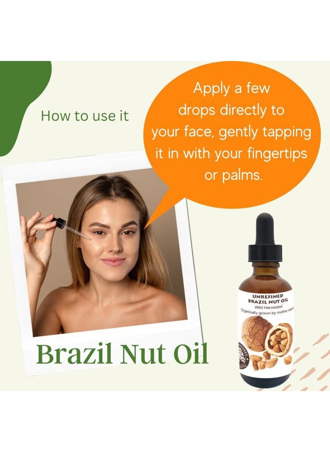 Best Nature's Cosmetics - Virgin Organic Brazil Nut Oil Moisturizer for Skin and Hair, 1 Fl Oz - Image 1
