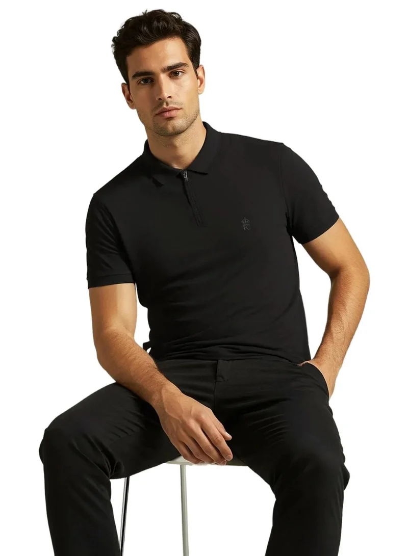 French Connection Basic Premium Cotton Logo Polo Shirt