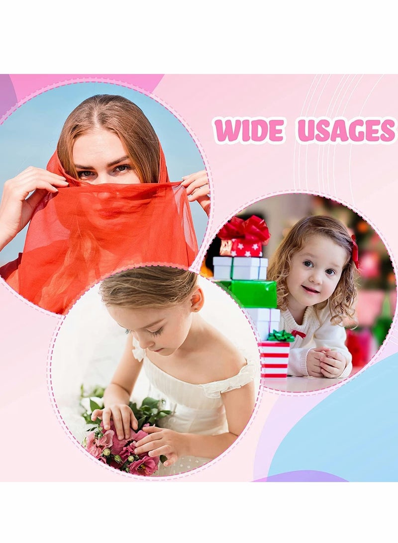 Y&D 60 Pieces Juggling Scarf Square Dance Scarves Props Silky Magic Tricks Performance Accessories Movement Rhythm Band Scarf, x cm, 12 Colors - Image 2