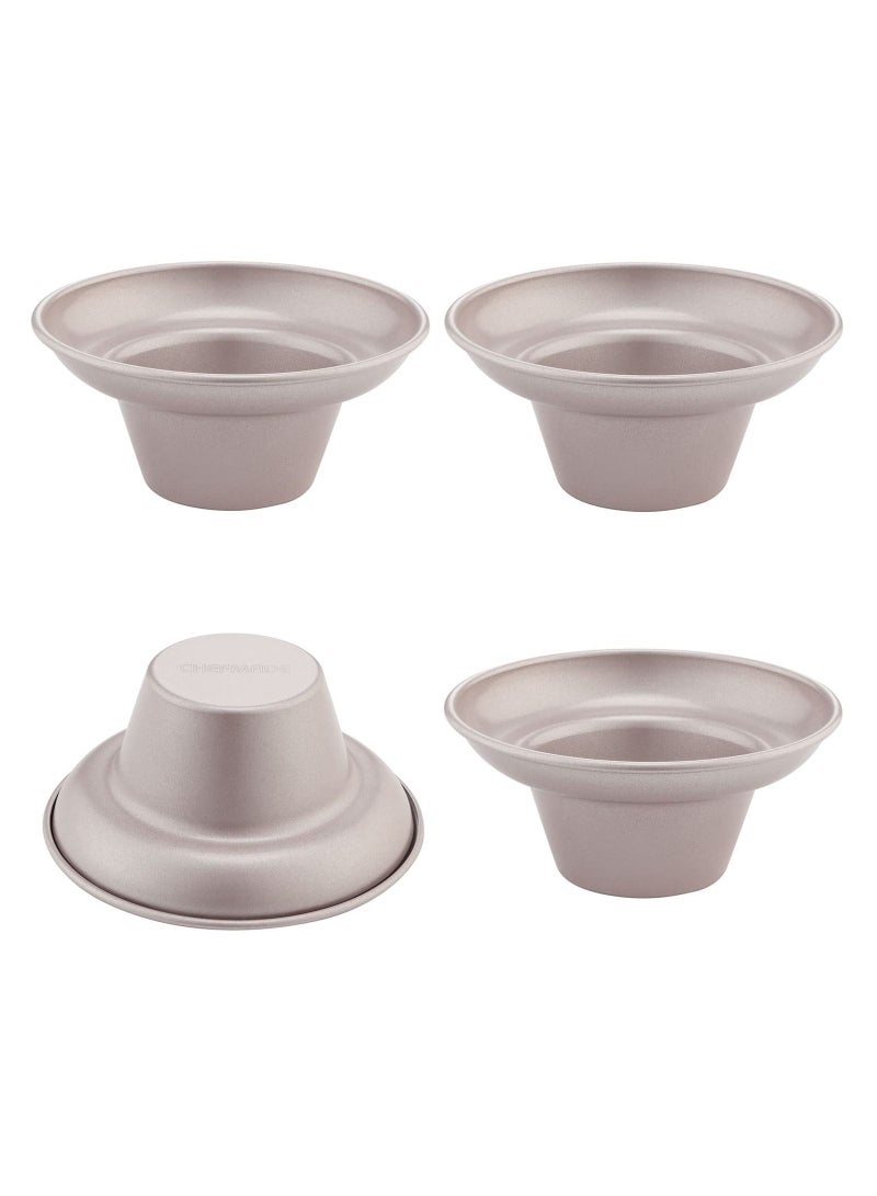 شيف ميد مافن قالب كيك نونستيك 4 بوصة طقم صواني كب كيك 4 قطع - Image 1