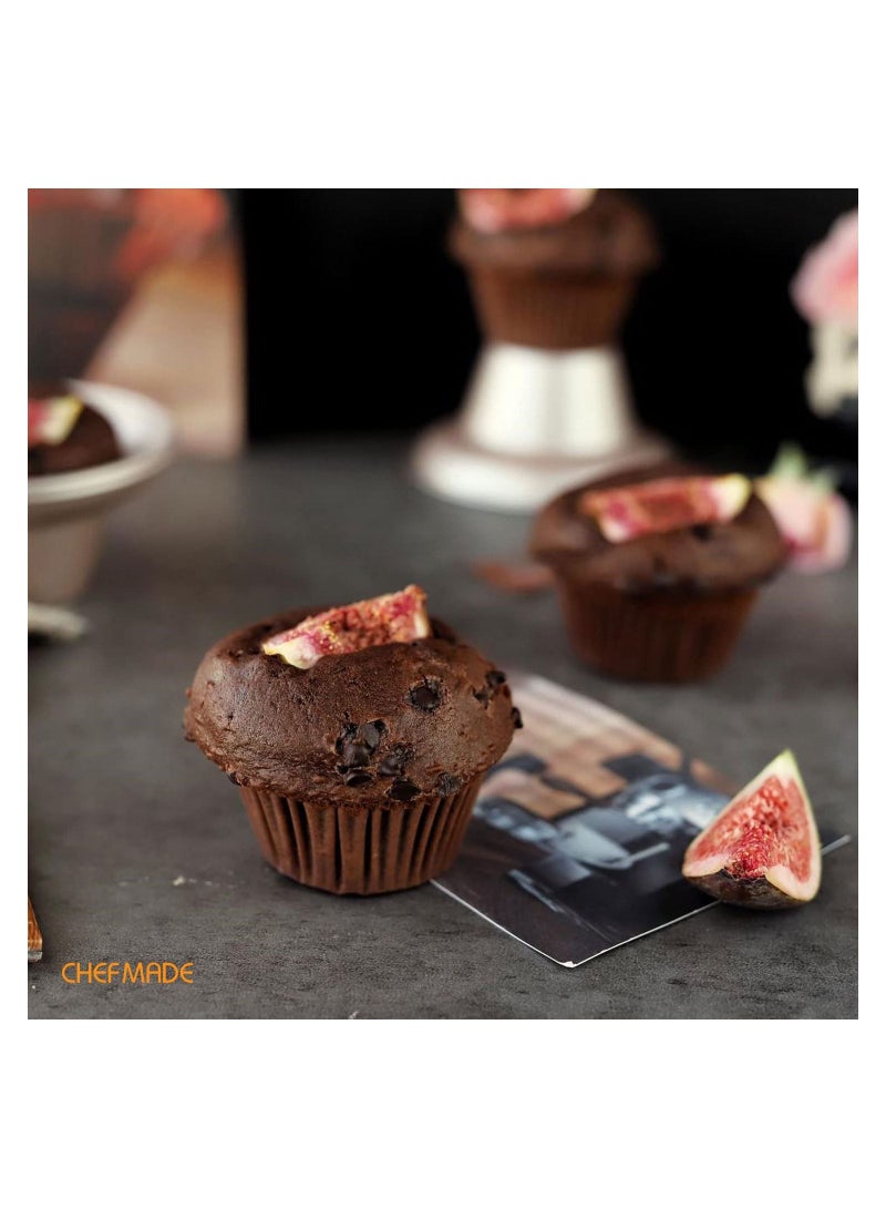 شيف ميد مافن قالب كيك نونستيك 4 بوصة طقم صواني كب كيك 4 قطع - Image 5