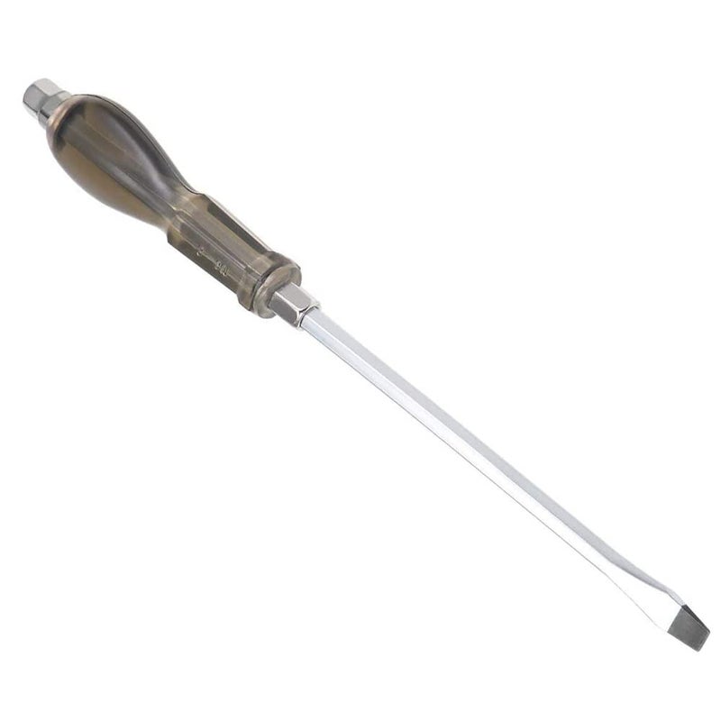 Utoolmart Utoolmart Flat-Head Demolition Screwdriver with Striking Cap 8 Inch Slotted Impact Screwdriver Keystone Magnetic Tip  - Image 1