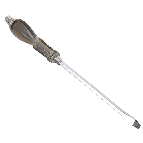 Utoolmart Utoolmart Flat-Head Demolition Screwdriver with Striking Cap 8 Inch Slotted Impact Screwdriver Keystone Magnetic Tip  - Image 2