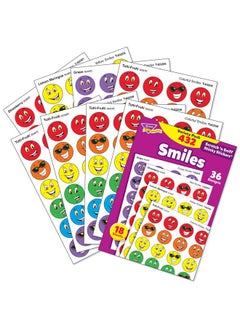 Trend Enterprises Trend Enterprises: Smiles, Scented Scratch 'N Sniff Stinky Stickers, Fun for Rewards, Incentives, Crafts and as Collectibles, 36 Different Designs, 18 Sheets Included, for Ages 3 and Up  - Image 1