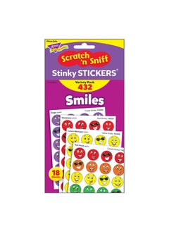 Trend Enterprises Trend Enterprises: Smiles, Scented Scratch 'N Sniff Stinky Stickers, Fun for Rewards, Incentives, Crafts and as Collectibles, 36 Different Designs, 18 Sheets Included, for Ages 3 and Up  - Image 3