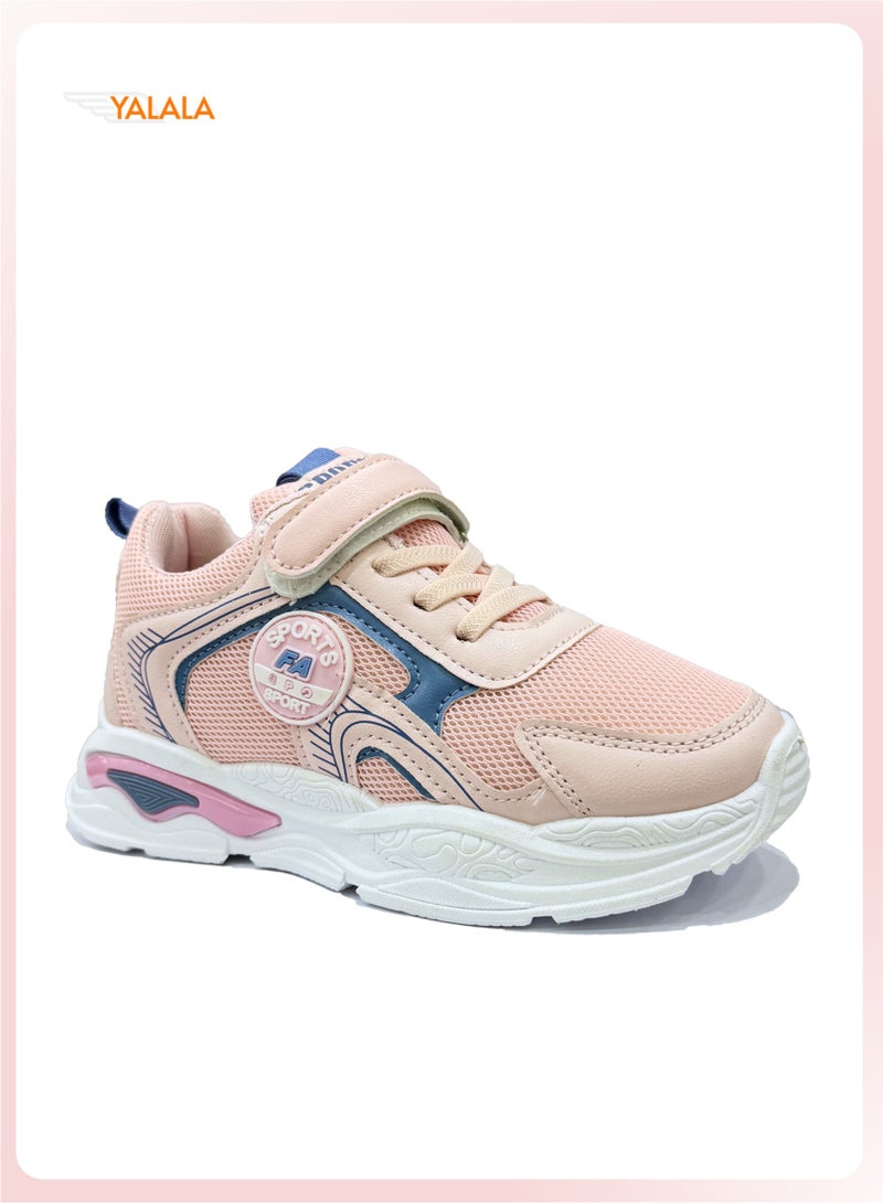 YALALA Comfortable Sneakers for Boys & Girls with Hook and Loop Closure| Breathable Lightweight Running Sneakers for Kids & Teens | Non-slip Soft Sole Fashion Casual Sports Shoes  - Image 1