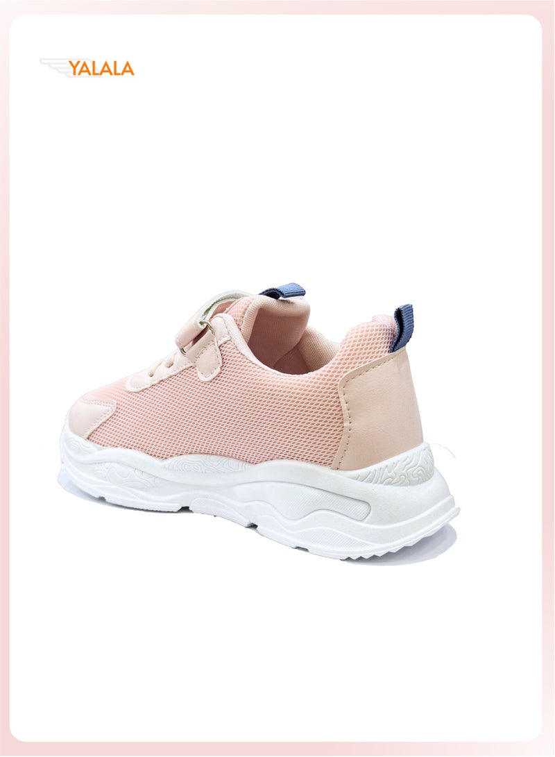 YALALA Comfortable Sneakers for Boys & Girls with Hook and Loop Closure| Breathable Lightweight Running Sneakers for Kids & Teens | Non-slip Soft Sole Fashion Casual Sports Shoes  - Image 3