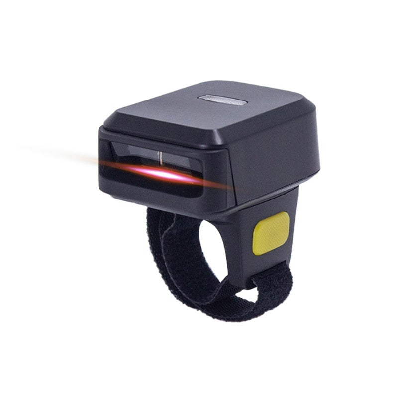 1D Finger Barcode Scanner with 330° Rotation Head BT 2.4G USB 3in1 Connections - Large Rechargeable Battery Wireless Barcode Scanner for Library Book Warehouse Inventory - Image 1