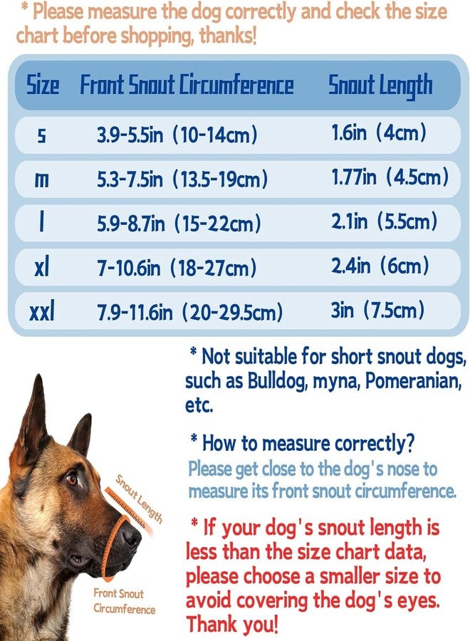 TZBEINN Dog Muzzle, Air Mesh Breathable Muzzle for Medium Large Sized Dogs to Anti & Prevent Biting Barking Chewing, Soft Basket Muzzle for German Shepherd Dog with Reflective & Adjustable Strap(Blue-L… - Image 2