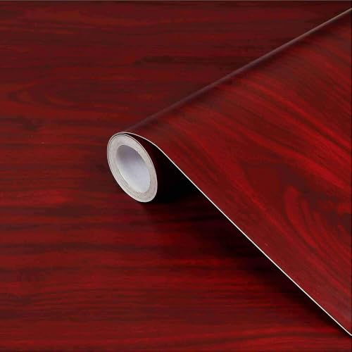 Wollzo Self Adhesive Wood Grain Wallpaper Waterproof Old Furniture Vinyl Stickers Wooden Door Wardrobe (45 x 500 cm) - Image 1