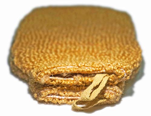 JINS-Hung 2 Pack (5.1×9.0 inches) Natural Vegetable Fiber Exfoliating Sisal Bath Spa Shower Scrubber Loofah Rub Glove Mitt Mitten - Great for Your Skin Care in The Bath - Anti - Aging - Image 3